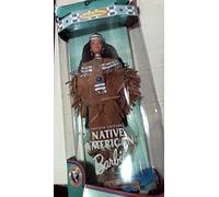 Barbie 1997 Collector Edition Dolls Of The World 12 Inch Doll - Fourth Edition Native American Barbie With Poncho, Skirt, Headband, Moccasins, Jewelry, Hairbrush And Doll Stand
