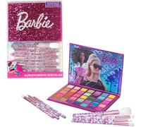 Barbie 35 palette d'ombrescouleurs scintillantes et opaquespigmentées et floues8 pinceaux applicateursparfait pour les fêtes en pyjama d'anniversaire par