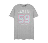 Barbie 59 Robe de Nuit Chemise de Nuit Grise à Manches Courtes pour Femme