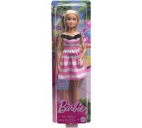 Barbie 65th Anniversaire avec Rose et Blanc Rayé Robe Fashionistas Poupée Neuf