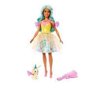 Barbie A Touch of Magic Teresa Poupée et accessoires avec tenue fantastique, animal de compagnie, laisse et accessoires de mode, JCW51