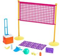 Barbie Aime Les Océans Coffret pour poupée Journée à la Plage avec Filet de Volleyball, fabriqué à partir de Plastique recyclé, Jouet pour Enfant, GYG18