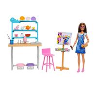 Barbie Relax And Create Art Studio Playset And Doll Multicolore 3 Years