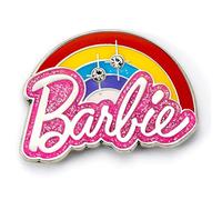 Barbie Badge à épingle Logo arc-en-ciel Rose Taille unique Zinc