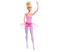 Barbie Ballerine Poupée Blonde avec Tutu Violet Amovible, Bras de Danseuse et Demi-Pointes, HRG34