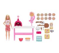Barbie Barbie-Coffret Pizzeria -avec poupée, pizzeria et 25 accessoires
