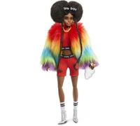 Barbie Extra poupée articulée Brune au Look Tendance et Oversize, avec Figurine Animale et Accessoires Inclus, Jouet pour Enfant, GVR04