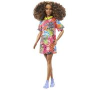 Barbie - Barbie Fashionistas 201 Brune Avec Robe À Graffitis - Poupée Mannequin - 3 Ans Et +