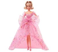 Barbie Signature poupée de Collection Joyeux Anniversaire Blonde avec Robe en Tulle et Pointes Roses, Emballage Personnalisable, Jouet Collector, HCB89