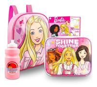 Barbie Barbie Mini sac à dos avec boîte à déjeuner pour filles - Ensemble avec sac d'école de 27,9 cm, sac à déjeuner plus tatouages, bouteille d'eau et plus encore | Sac à dos Barbie pour filles pour