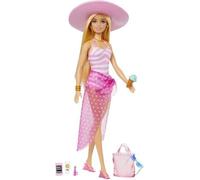 Barbie-Barbie Plage-Poupée blonde en maillot de bain et accessoires HPL73
