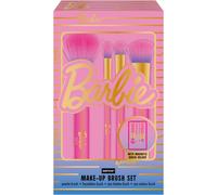 Barbie Beauty Lot De 4 Pinceaux De Maquillage Pour Fond De Teintpoudrefard À Paupières Et Contours Rose Cadeau Pour Femmefille Et Adolescente (4 Pinceaux)