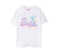 Barbie Blanc Pastel Palm Trees T-shirt à manches courtes Femme