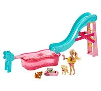 Barbie - Bll48 - Poupée Mannequin - Piscine De Chelsea Et Animaux