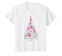 Barbie Bonne Fete - Sapin de Noel T-Shirt, Enfant, Blanc, 3 Ans