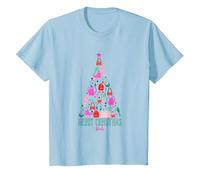 Barbie Bonne Fete - Sapin de Noel T-Shirt, Enfant, Bleu Céleste, 2 Ans