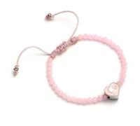 Barbie™ Bracelet d'amitié rose avec perle en forme de cœur, taille unique, Zinc