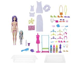 Barbie Brand Coffret Mode Tie-Dye Color Reveal avec 2 Poupées Mannequins, Animal de Compagnie et Accessoires de Mode Personnalisables, Jouet Enfant, Dès 3 Ans, HCD29