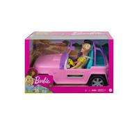 Barbie Buggy décapotable de plage rose Et 2 poupées mannequin - Voiture tout terrain 4x4 - Set Véhiculé Jouet