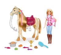 Barbie, Bundle Mystères Le Grand Cheval Poursuite Danse et Spectacle (HXJ42) + Poupée Mystères Le Grand Cheval Chasse (HXJ38), 2 Jouets pour Enfants + 3 Ans