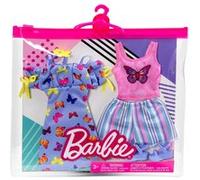Barbie Butterfly Fashion Pack - HBV68 - Ensemble de 2 tenues - Comprend robe + short + top et 2 accessoires G