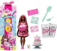Barbie Cadeau Surprise Coffret poupée et Accessoires Cœurs Étincelants de la Collection Fête d’Anniversaire avec 10 Surprises, Dont des éléments Qui changent de Couleur, JFG71