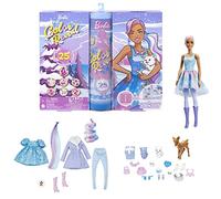 Barbie Calendrier de l’Avent Barbie Color Reveal, 1 poupée Color Reveal et 3 animaux, avec vêtements, accessoires et 25 surprises, Jouet Enfant, Dès 3 ans, HJD60