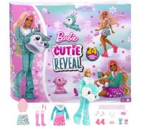 Barbie Calendrier de l’Avent Barbie Cutie Reveal contenant 1 poupée et 24 surprises avec des changements de couleur, HJX76