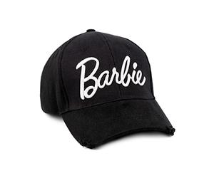 Barbie Cap Adults Adolescents Femmes Broidered Logo Black Hat One Size Taille Unique