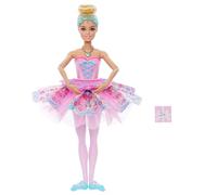 Barbie Poupée Clara dans Casse-Noisette avec Tutu Transformable, Collier médaillon en Forme de cœur et boîte Cadeau, JLW53