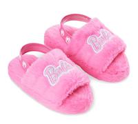 Barbie Chaussons Pelucheux Fille, Mules Confortables - Cadeau pour Fille (Rose, 34 EU)
