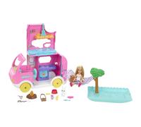 Barbie Chelsea Barbie-Camping-Car 2 en 1 de -Coffret