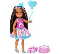 Barbie Chelsea Barbie-Club -Petite poupée brune à mèches violettes et accessoires
