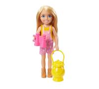 Barbie - It Takes Two - Coffret Vive Le Camping - Poupée Chelsea, Hibou, Sac de Couchage, Boussole et Accessoires de Camping - Cadeau dès 3 Ans, HDF77
