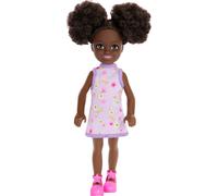 Barbie Chelsea Doll, Small Doll Wearing Removable Purple Floral Dress & Pink Sho