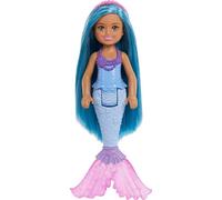 Barbie Chelsea Mermaid Petite poupée (15,2 cm) avec cheveux bleus portant une couronne amovible