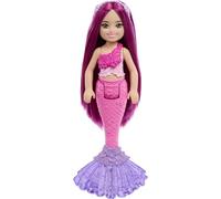 Barbie Chelsea Mermaid Petite poupée (15,2 cm) avec cheveux roses portant une couronne amovible, jouet de 15,2 cm