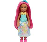 Barbie Chelsea Royal Petite poupée (15,2 cm) avec cheveux roses portant une jupe amovible, des chaussures et un accessoire pour cheveux, jouet de 15,2 cm
