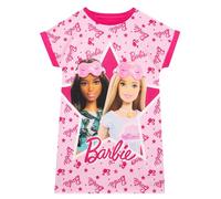Barbie Chemise De Nuit | Chemise De Nuit Fille | Pyjama Manche Courte | Robe De Nuit Fashionista pour Filles | Rose | 6-7 Ans