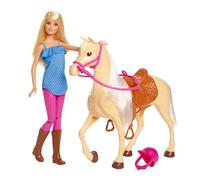 Barbie - Cheval & Poupée Blonde - Coffret Poupée Mannequin - 3 Ans Et +
