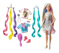 BARBIE Cheveux Fantastiques 16,5 cm - 2 looks Licorne et Sirène