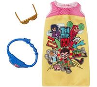 Barbie Clothes: Teen Titans Go! Character Dress for Barbie Doll & 2 Accessories