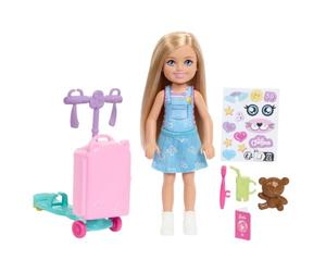 Barbie Club Chelsea Aventure Sans Limites Poupée et Accessoires | Petite poupée avec valise scooter, accessoires thème voyage, dès 3 ans, JMJ46