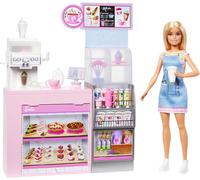 Barbie Coffee Shop Spielset mit blonder Barista-Puppe