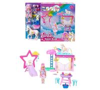 Barbie Coffret A Touch of Magic avec Poupée Chelsea Et Figurine Pégase, avec Écurie, Figurine Lapin Et Accessoires, Jouet Enfant, Dès 3 Ans, HNT67