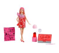 Barbie Coffret Barbie Cadeau Surprise Série Le Gala Enchanté avec 10 surprises dont une poupée rouge scintillante qui change de couleur, JFY68