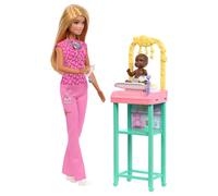 Barbie-Coffret Barbie Pédiatre-Poupée Blonde Et Poupée Bébé - 3 ans+- JCR72