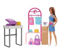 Barbie-Coffret Boutique Créations, avec poupée et accessoires de mode HKT78