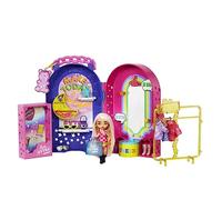 Barbie – Coffret Boutique Extra Minis HHN15 – Poupée avec dressing, habillages et accessoires