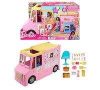 Barbie Coffret Camion À Limonade 25 Éléments De Jeu, Zone De Préparation Et Zone De Dégustation, Accessoires Colorés, Jouet Enfant, Dès 3 Ans, HPL71
